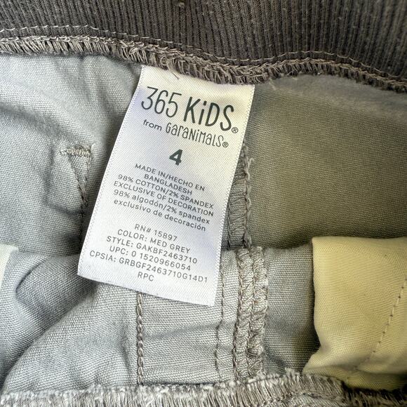 365 Kids from Garanimals Gray Stretch Elastic Waist Pull On Shorts – Size 4 - Picture 3 of 4